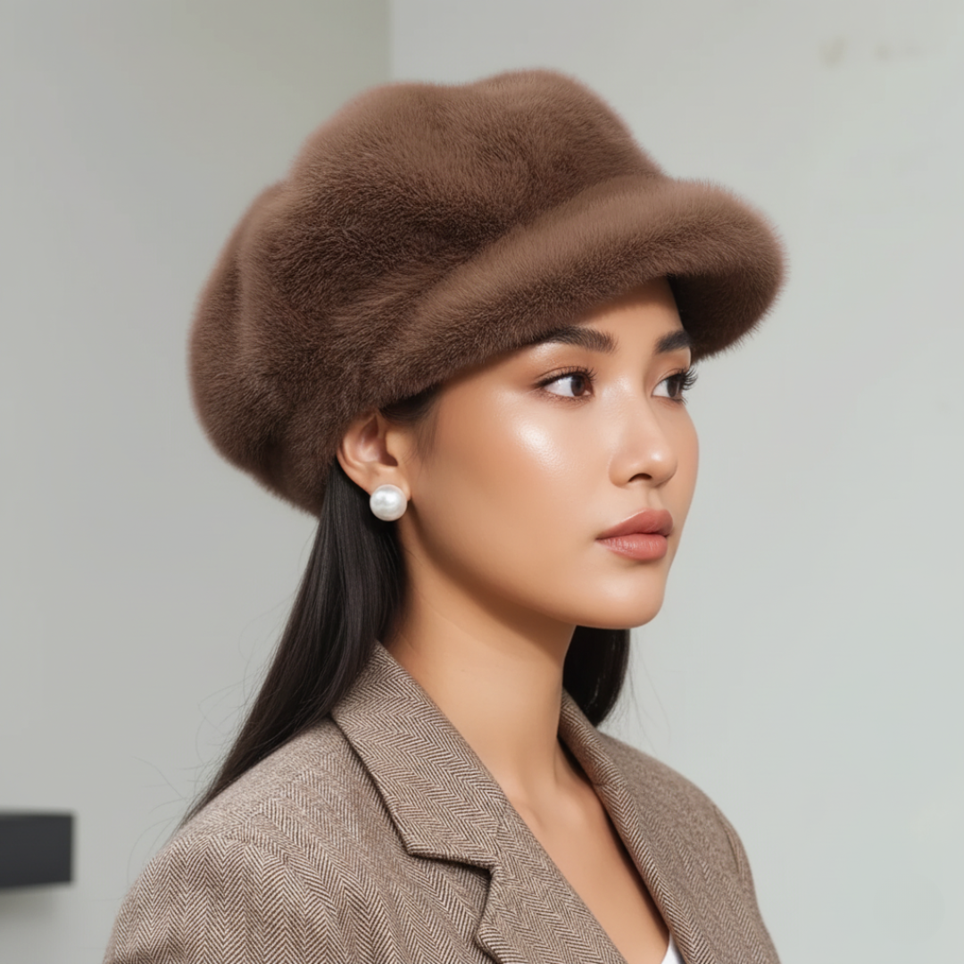 Heritage Faux Fur Cabbie Cap