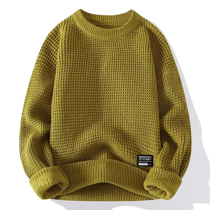 Marcello Waffle Crewneck Sweater