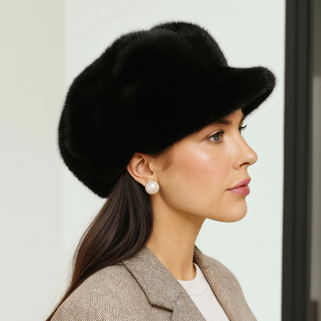Heritage Faux Fur Cabbie Cap