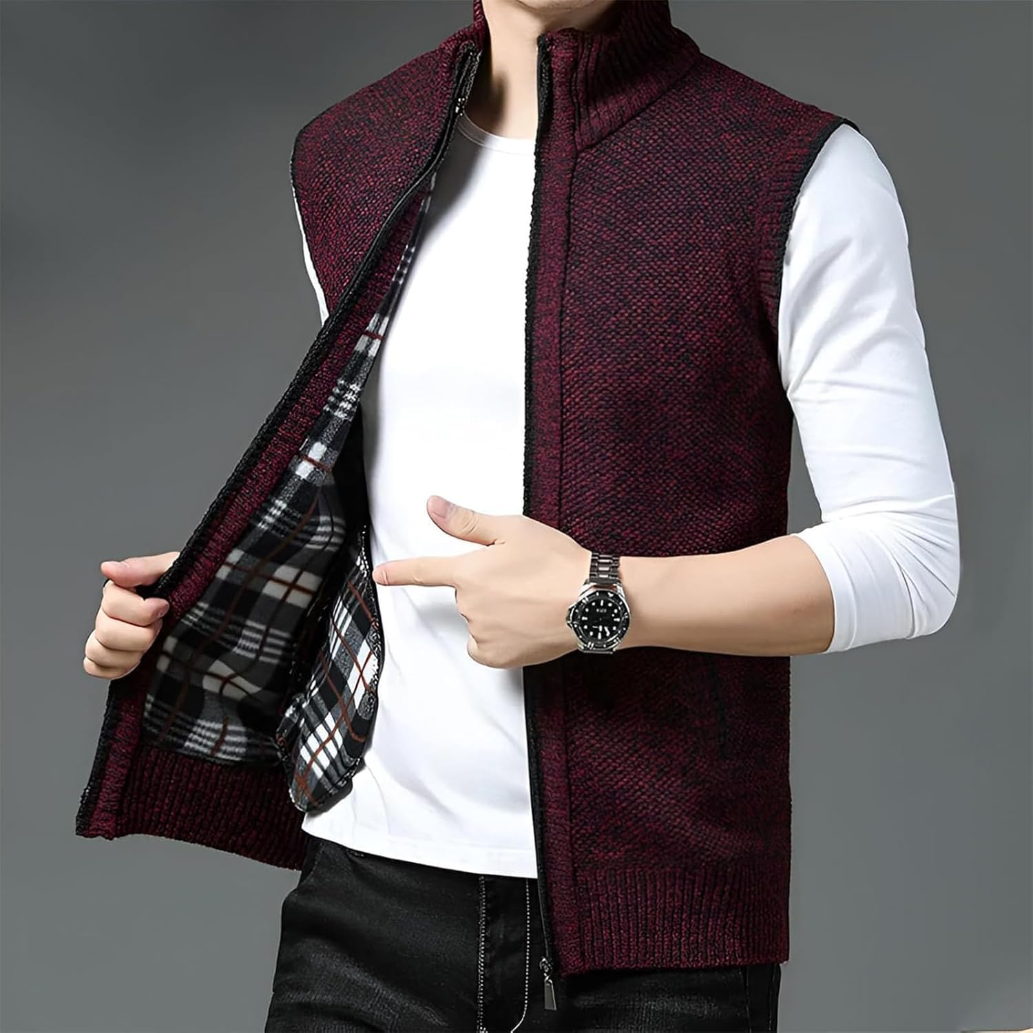 Kensington Wool Full-Zip Vest