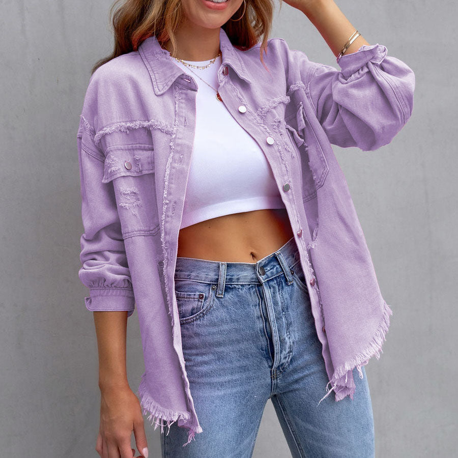 Celeste Distressed Denim Jacket
