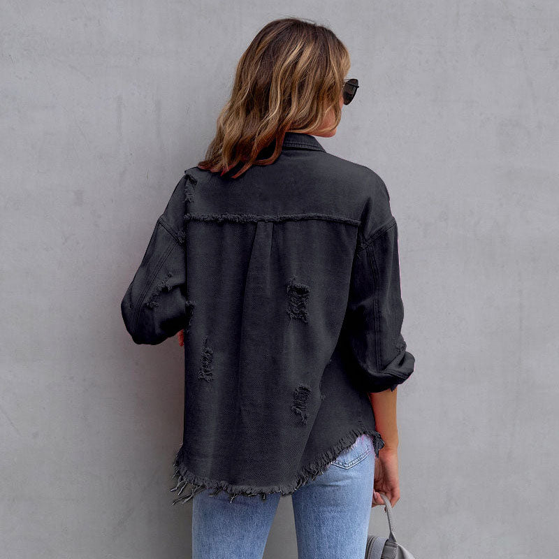 Celeste Distressed Denim Jacket