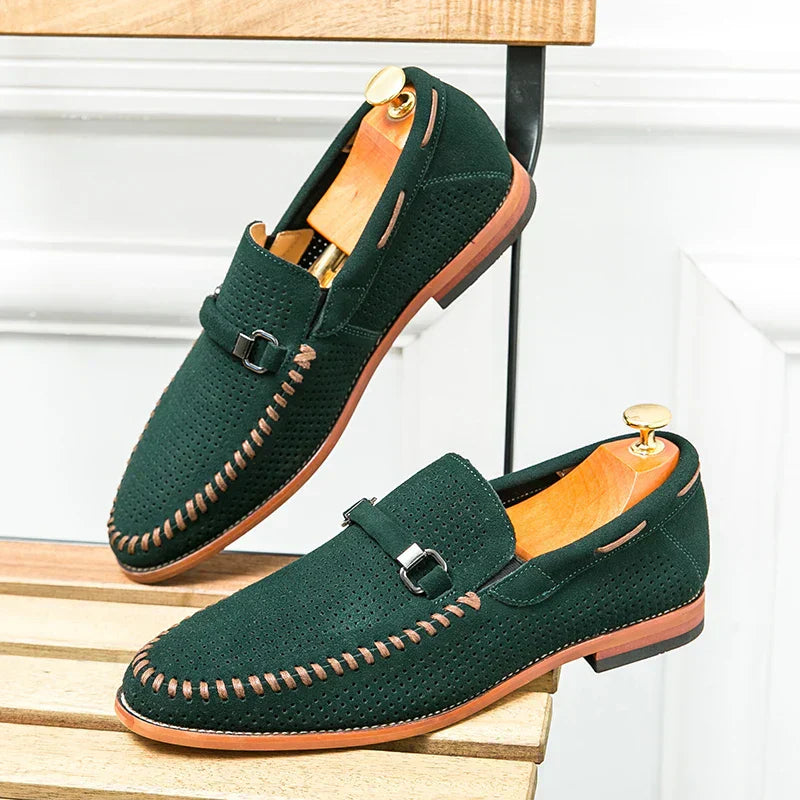 Lugano Handstitched Suede Loafers