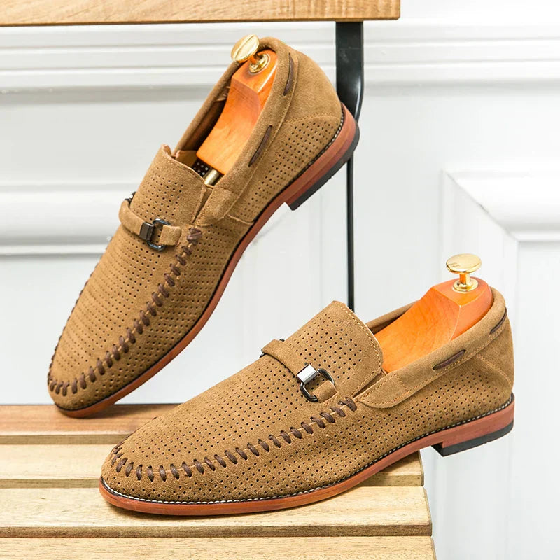 Lugano Handstitched Suede Loafers