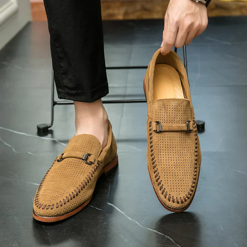 Lugano Handstitched Suede Loafers