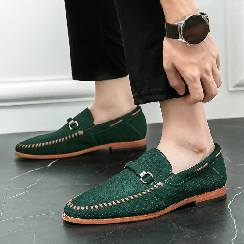 Lugano Handstitched Suede Loafers