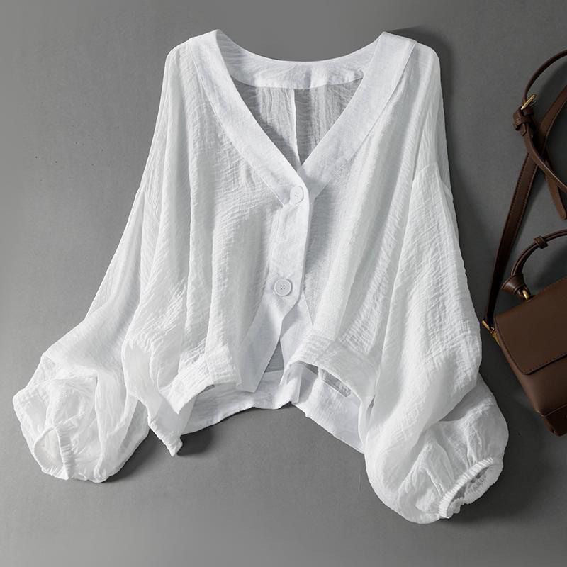 Céline Draped Linen Top