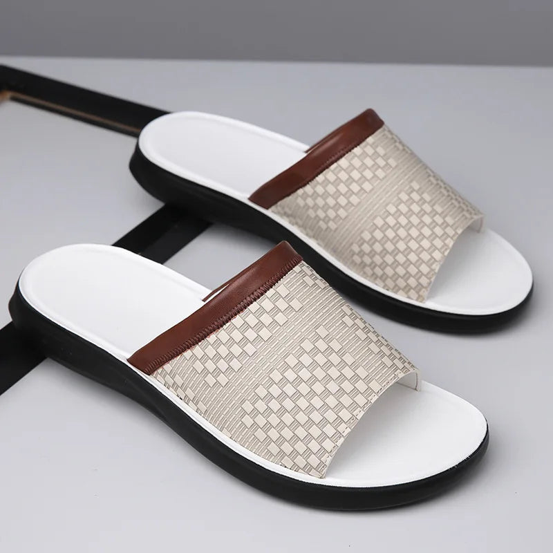 Monaco Woven Leather Slide