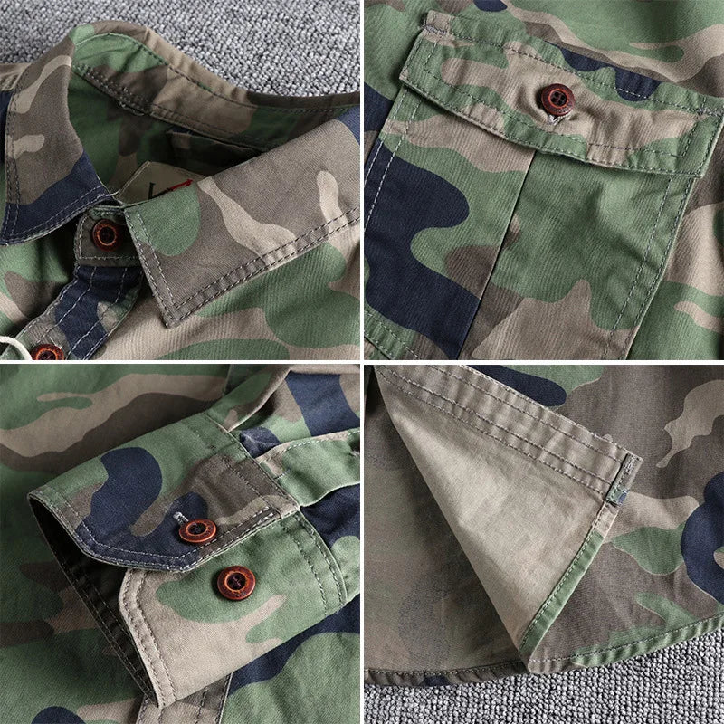 Woodland Camouflage Button-Front Jacket