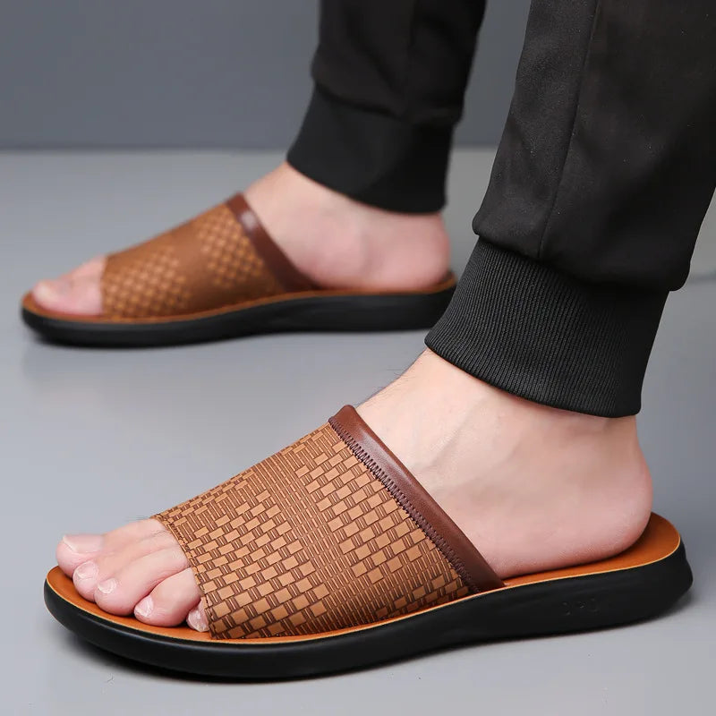Monaco Woven Leather Slide