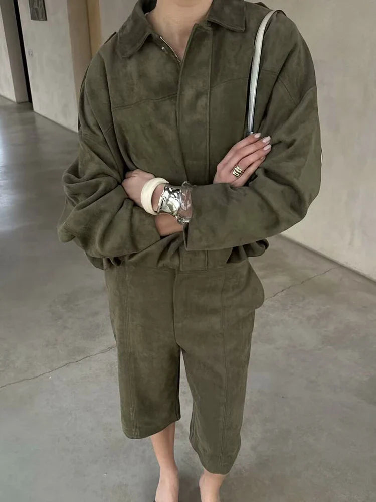 Maribel Soft Suede Bomber