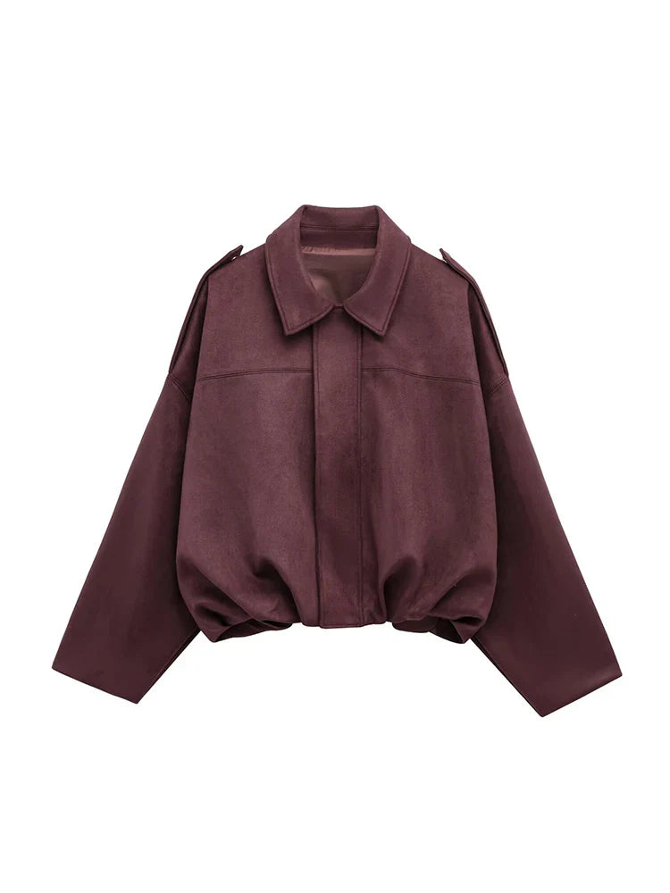 Maribel Soft Suede Bomber