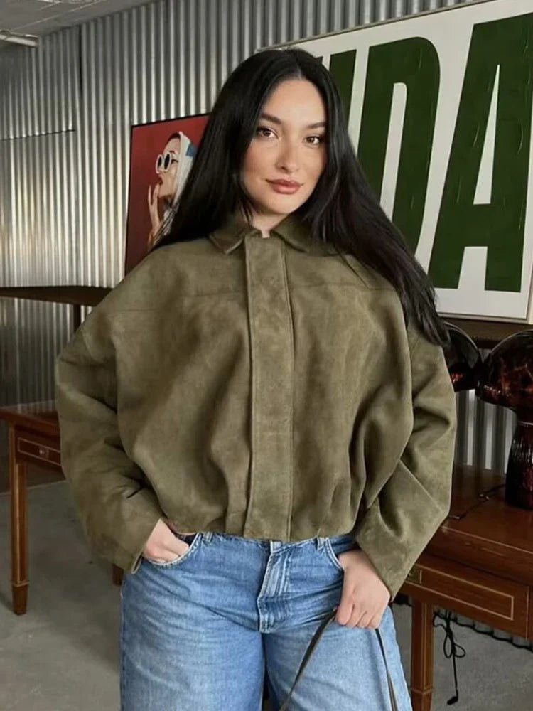 Maribel Soft Suede Bomber