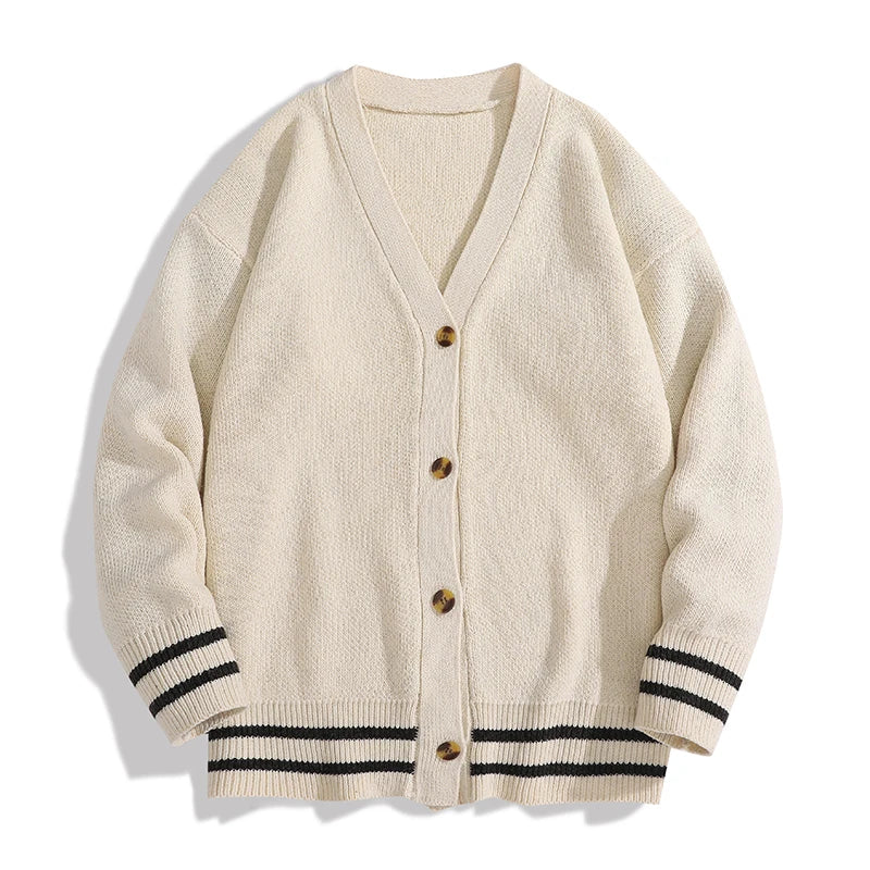 The Kingsley Striped Trim Cardigan