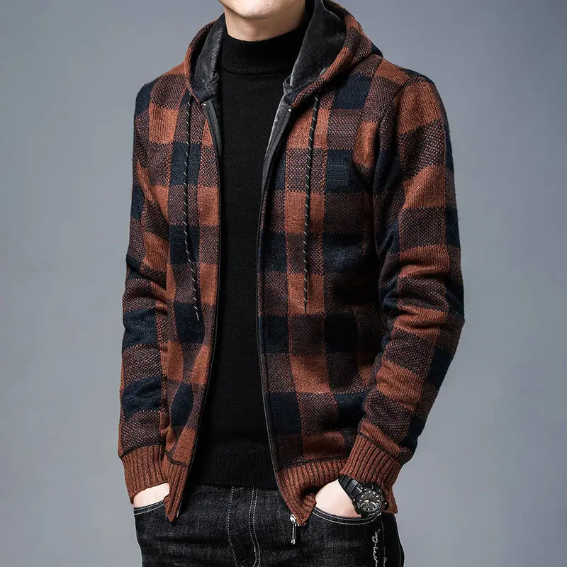 The Marcellin Plaid Knit Jacket