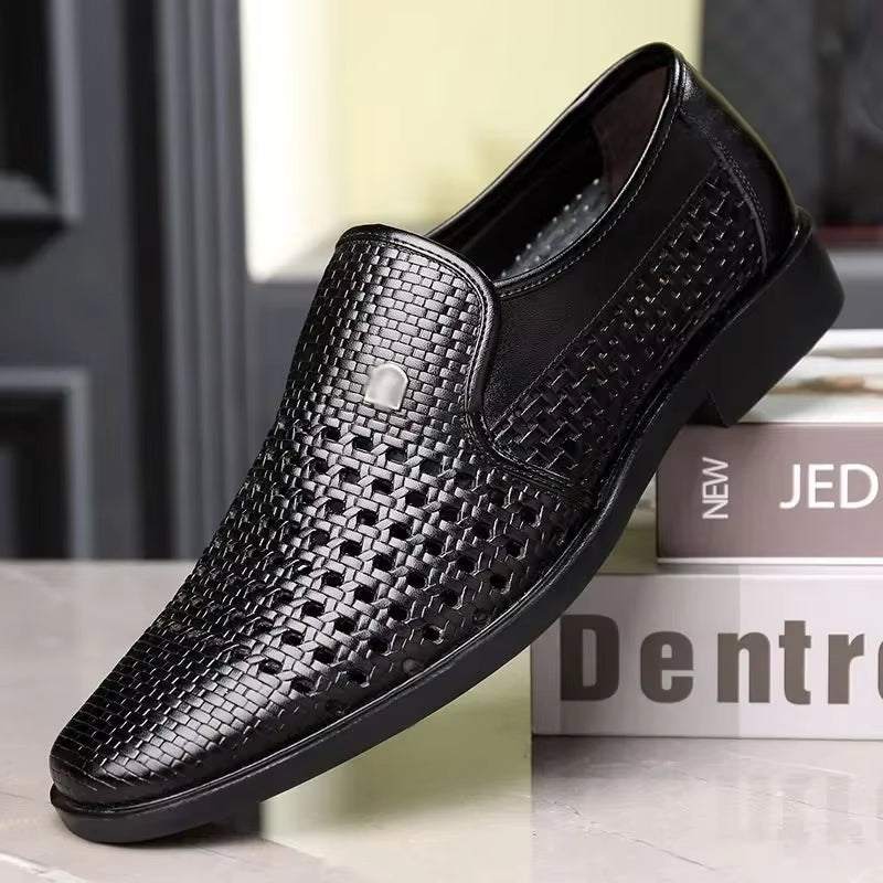 Carrington Perforated Leather Loafers