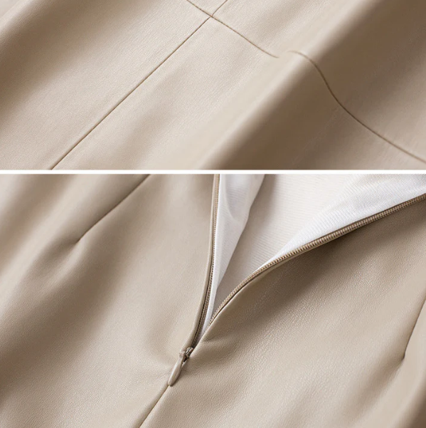 Sienna Buckled Leather Skirt