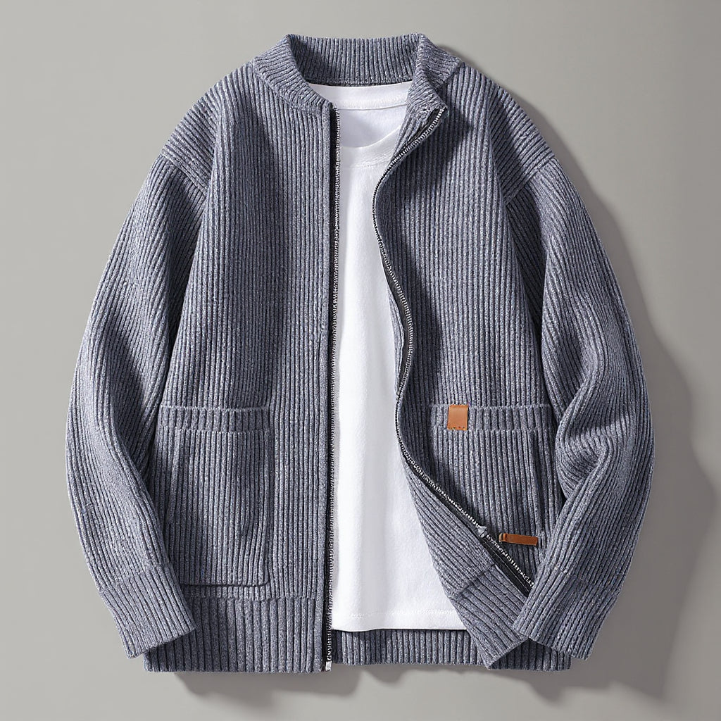 The Winslow Corded Zip Cardigan