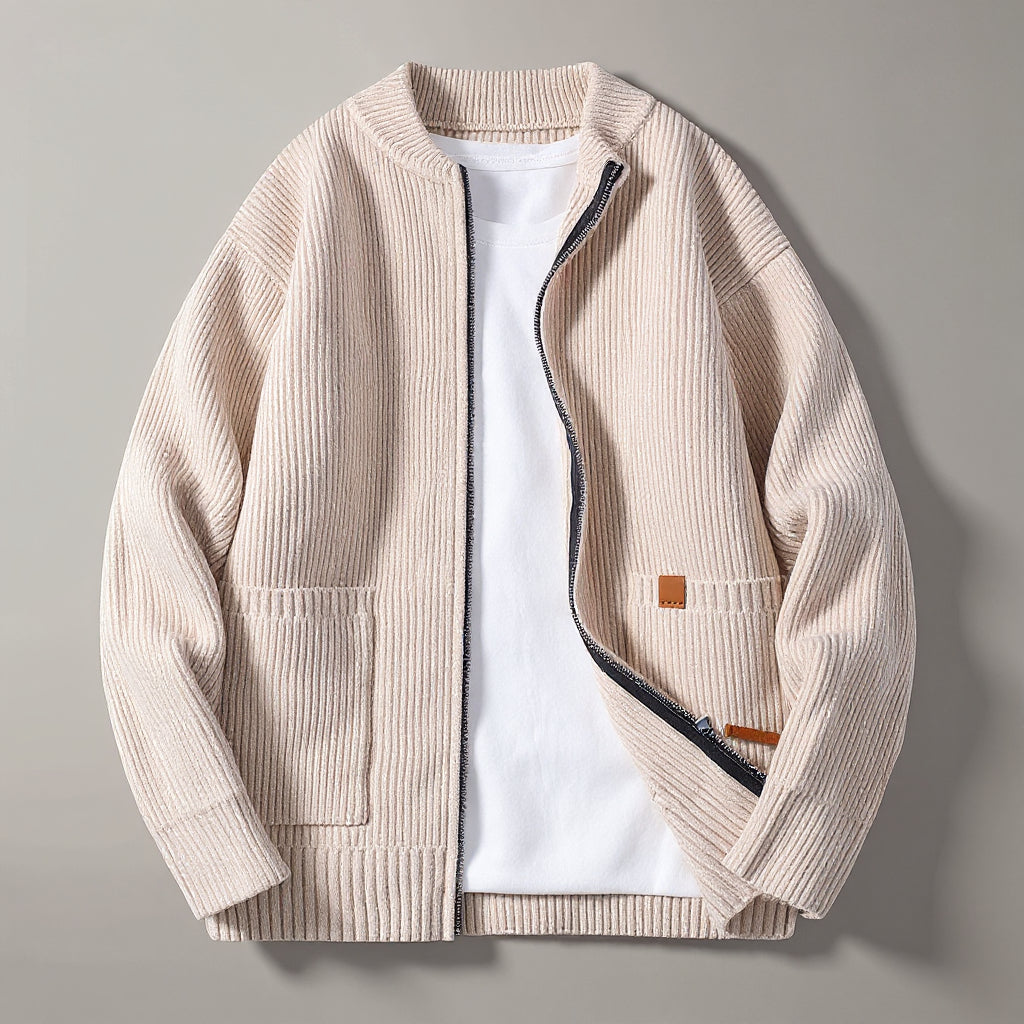 The Winslow Corded Zip Cardigan