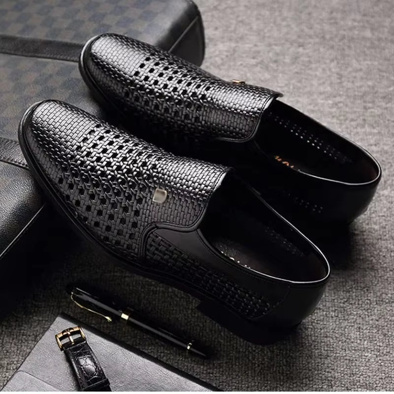 Carrington Perforated Leather Loafers