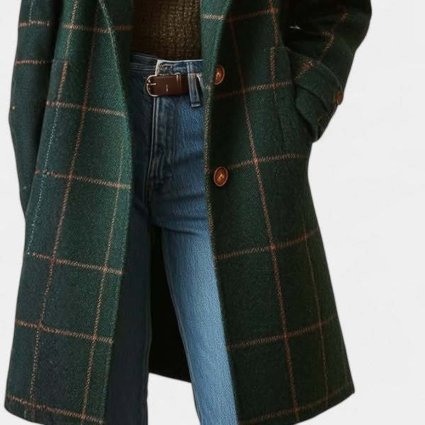 Novazo™ - CLASSIC PLAID WINTER TRENCH COAT