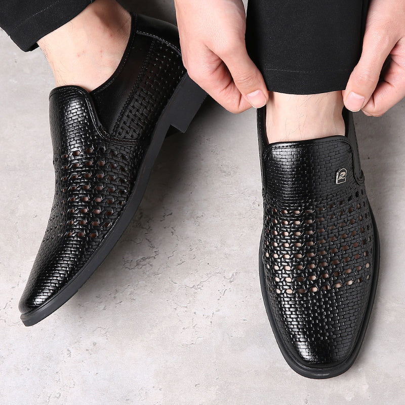 Carrington Perforated Leather Loafers