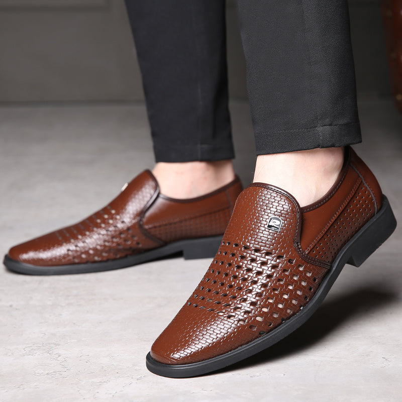 Carrington Perforated Leather Loafers