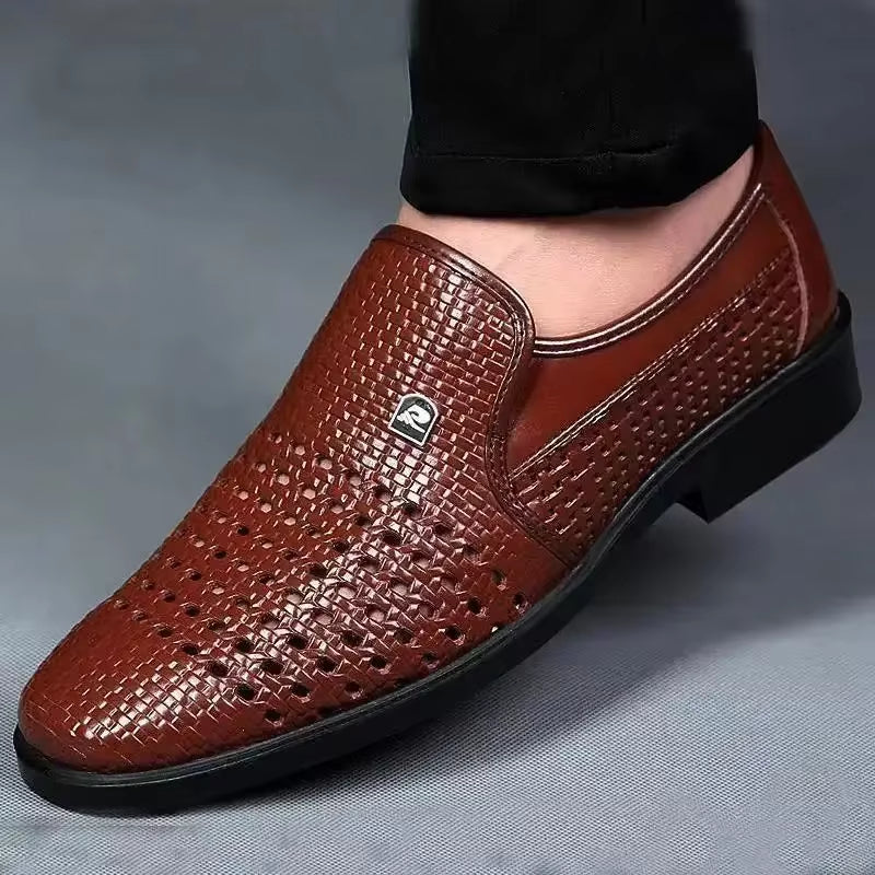 Carrington Perforated Leather Loafers