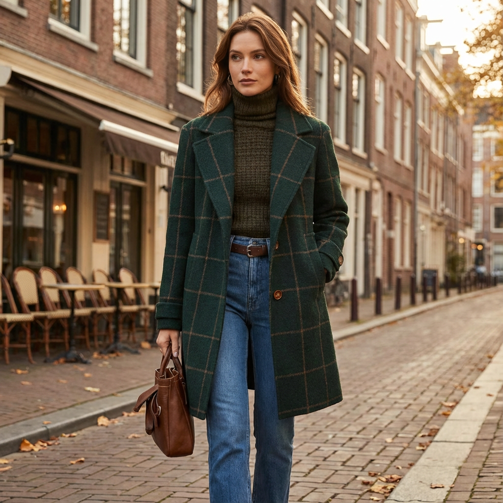 Novazo™ - CLASSIC PLAID WINTER TRENCH COAT