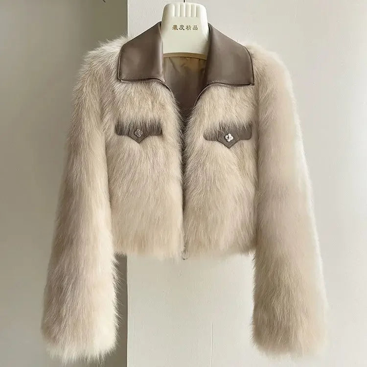 Veloura Faux Fur Cropped Jacket