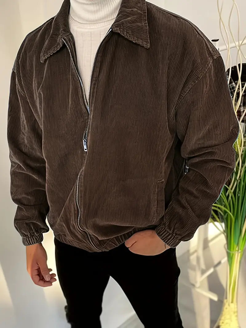 Bluehaven Corduroy Zip-Front Jacket
