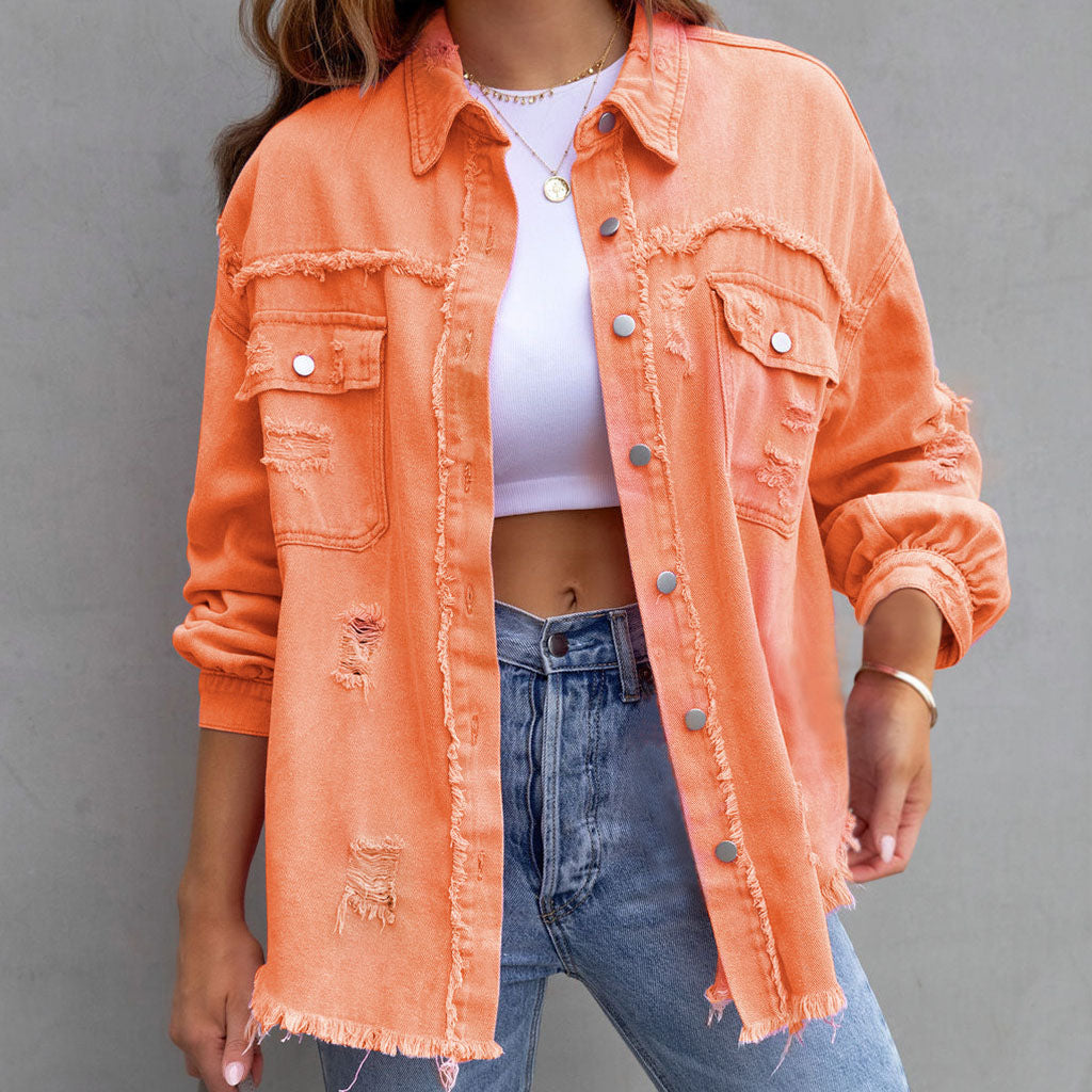 Celeste Distressed Denim Jacket