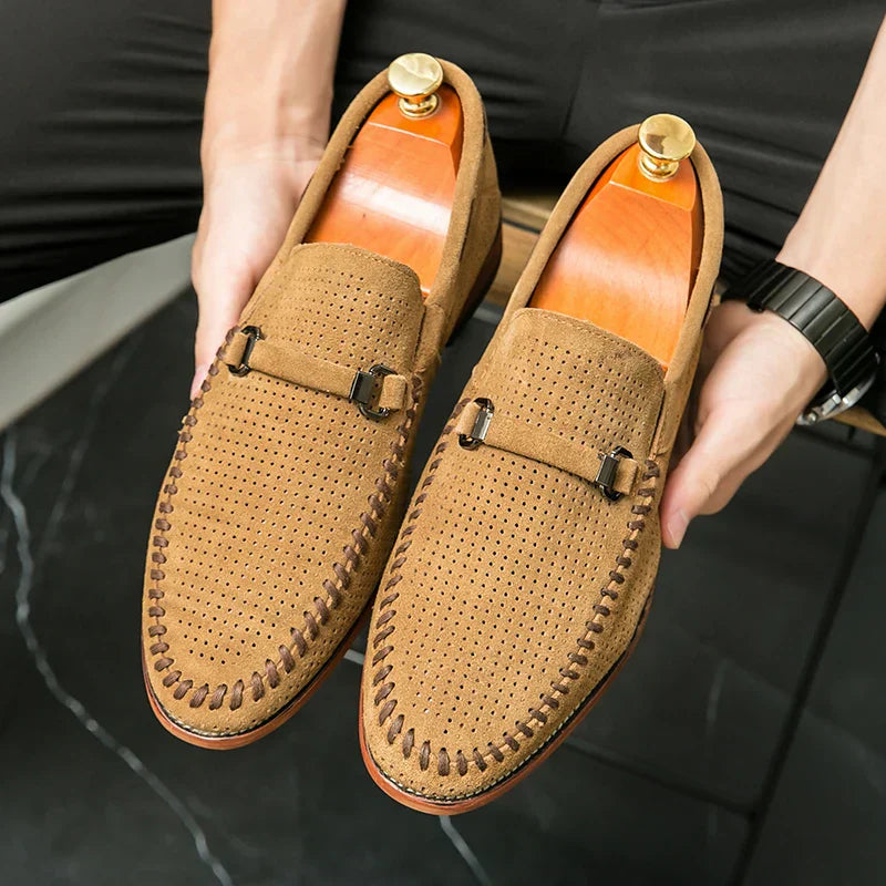 Lugano Handstitched Suede Loafers