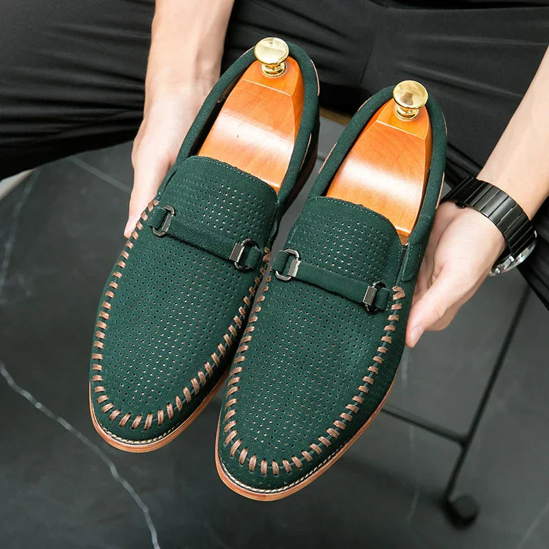 Lugano Handstitched Suede Loafers