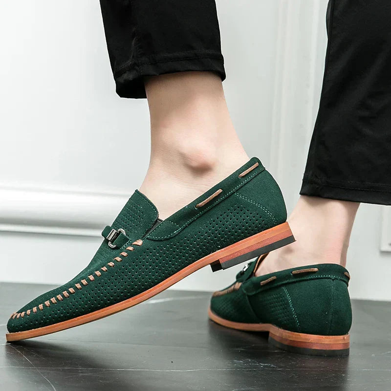 Lugano Handstitched Suede Loafers