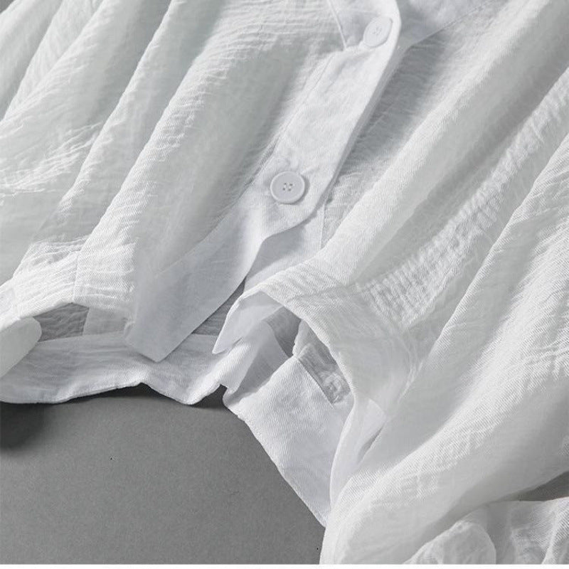 Céline Draped Linen Top