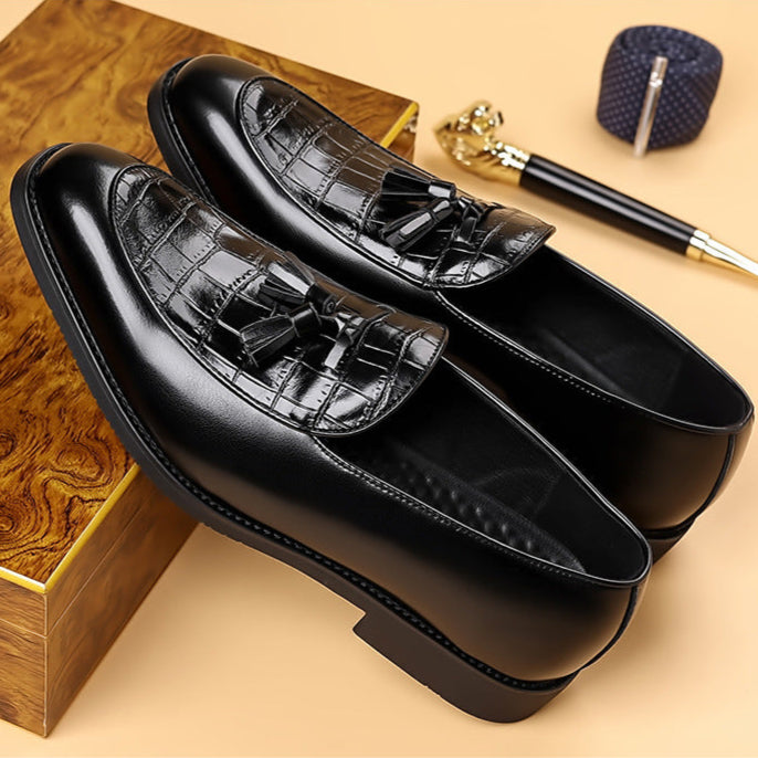 Belforte Croc-Embossed Tassel Loafer