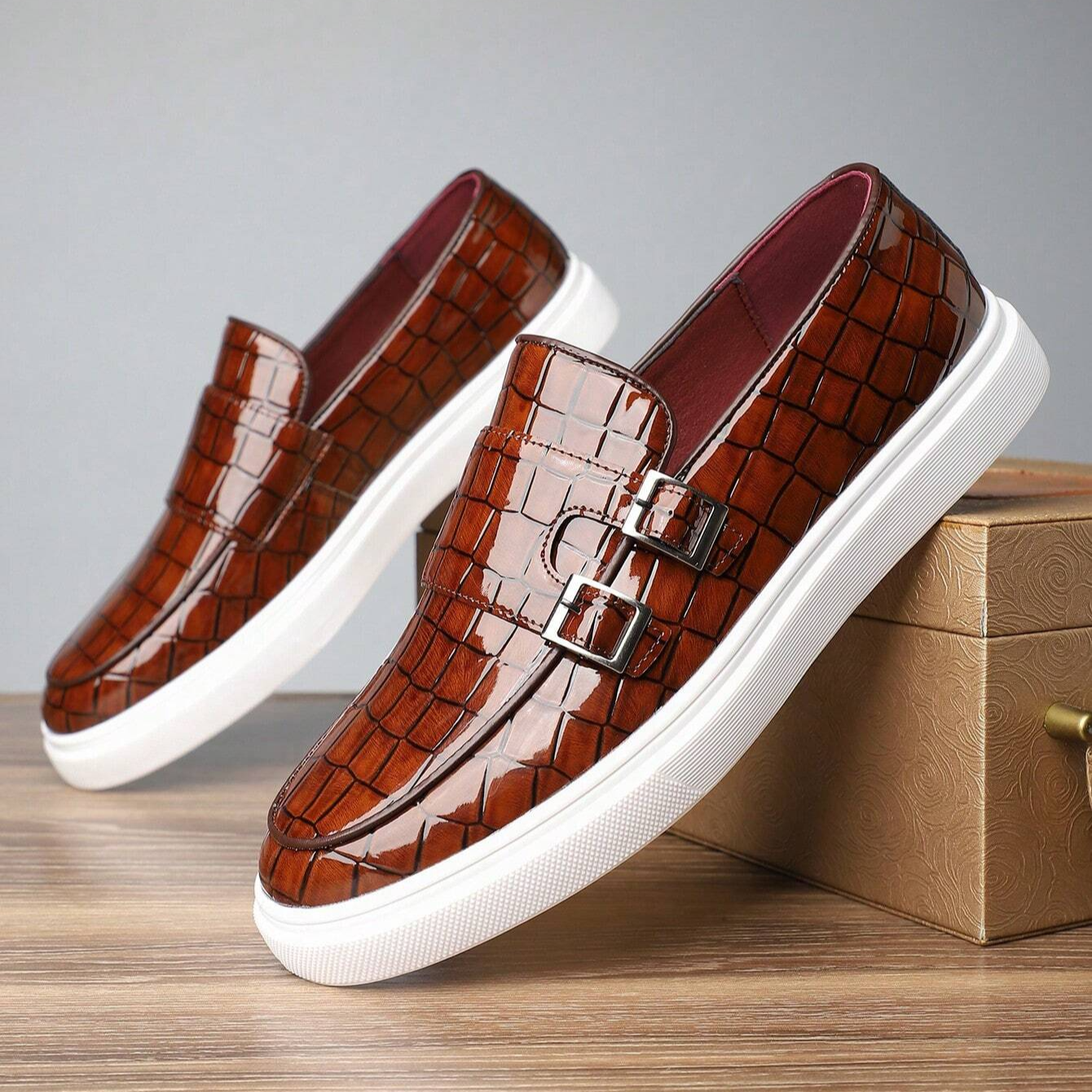 Cavallo Embossed Leather Sneakers