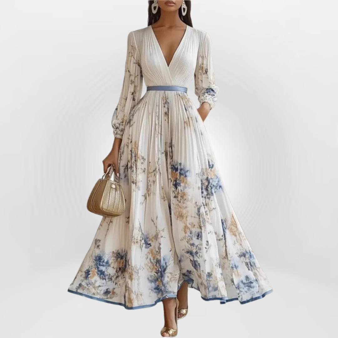 Isabelle Petal Veil Maxi Dress