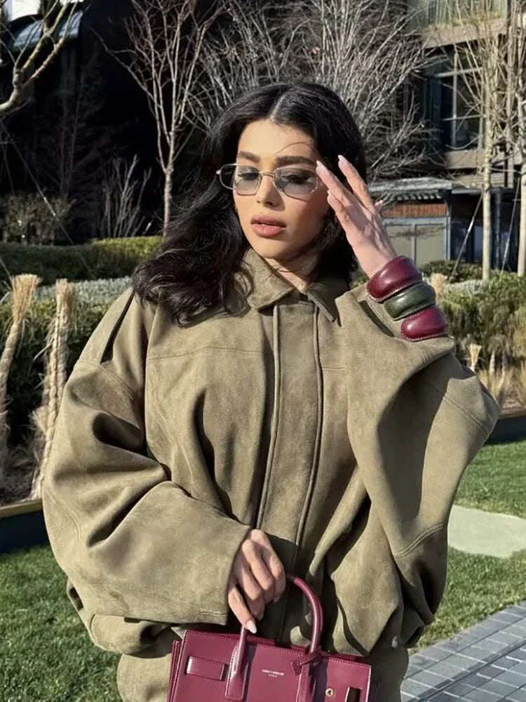 Maribel Soft Suede Bomber