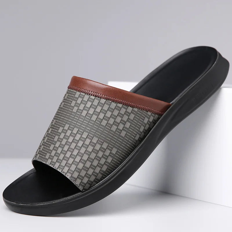 Monaco Woven Leather Slide