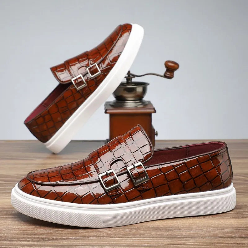 Cavallo Embossed Leather Sneakers