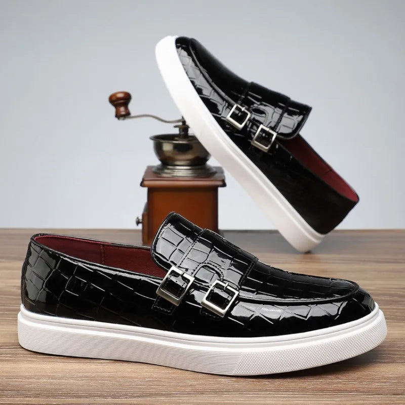 Cavallo Embossed Leather Sneakers