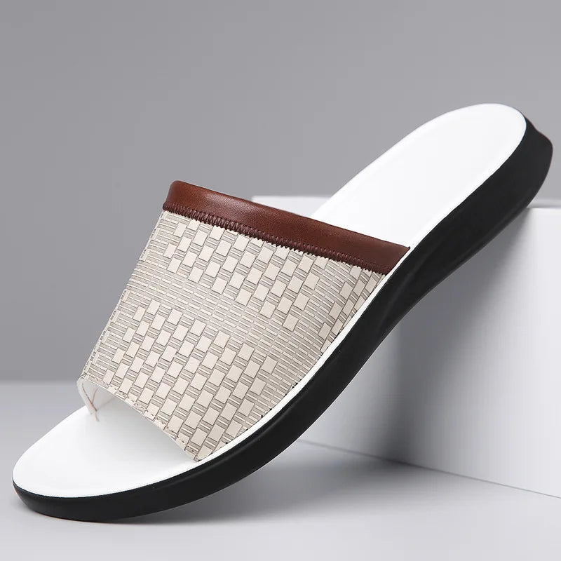 Monaco Woven Leather Slide