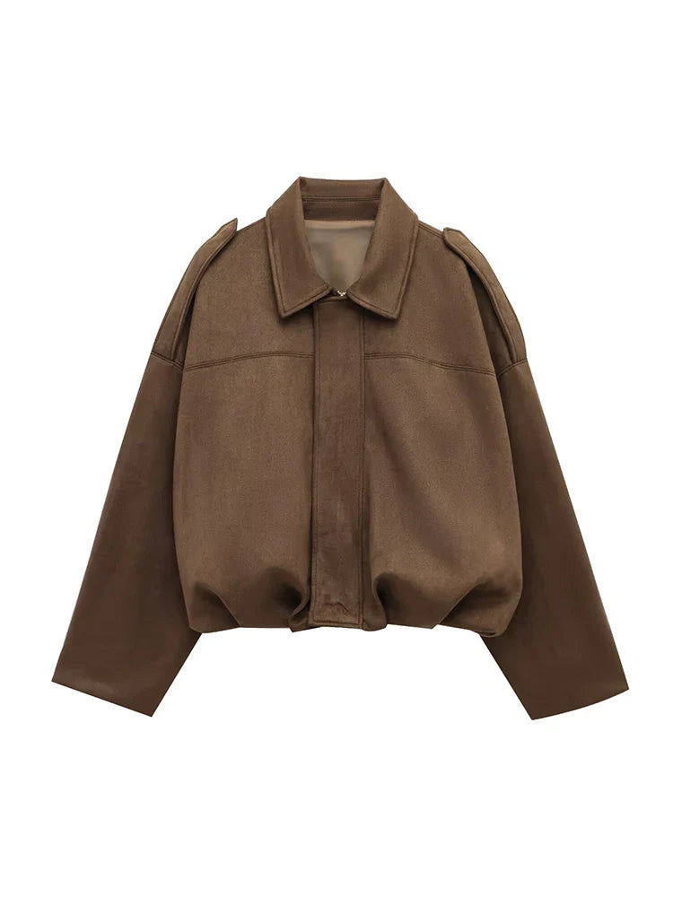 Maribel Soft Suede Bomber