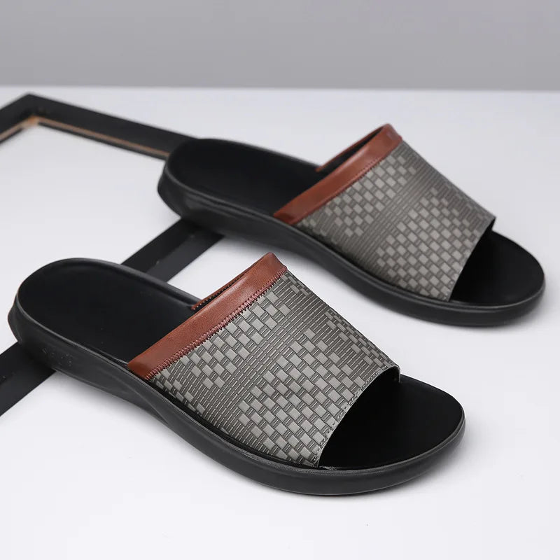 Monaco Woven Leather Slide