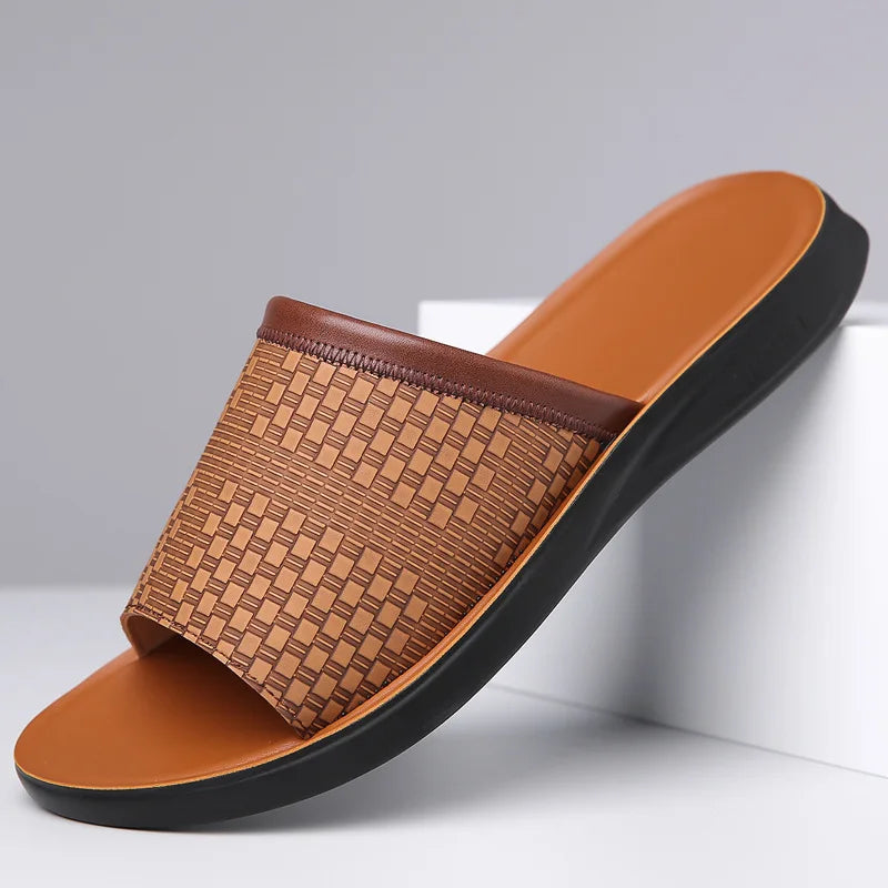 Monaco Woven Leather Slide