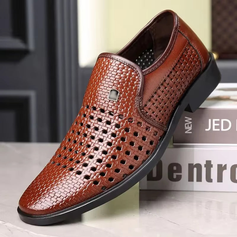 Carrington Perforated Leather Loafers