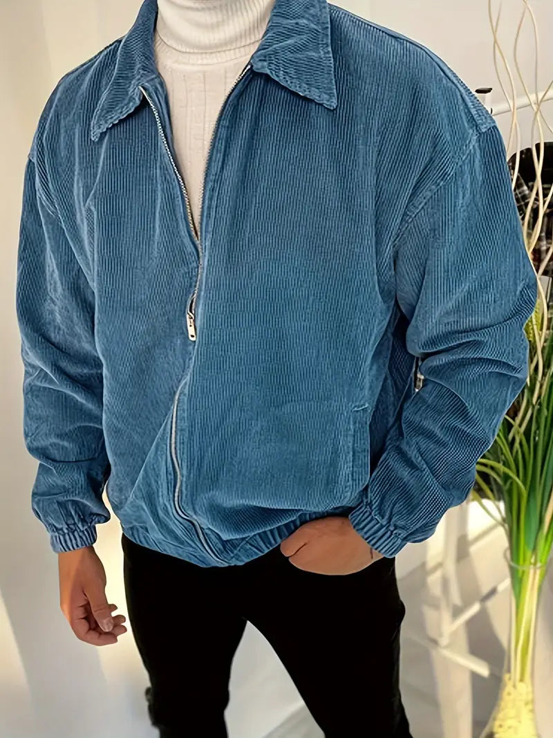Bluehaven Corduroy Zip-Front Jacket