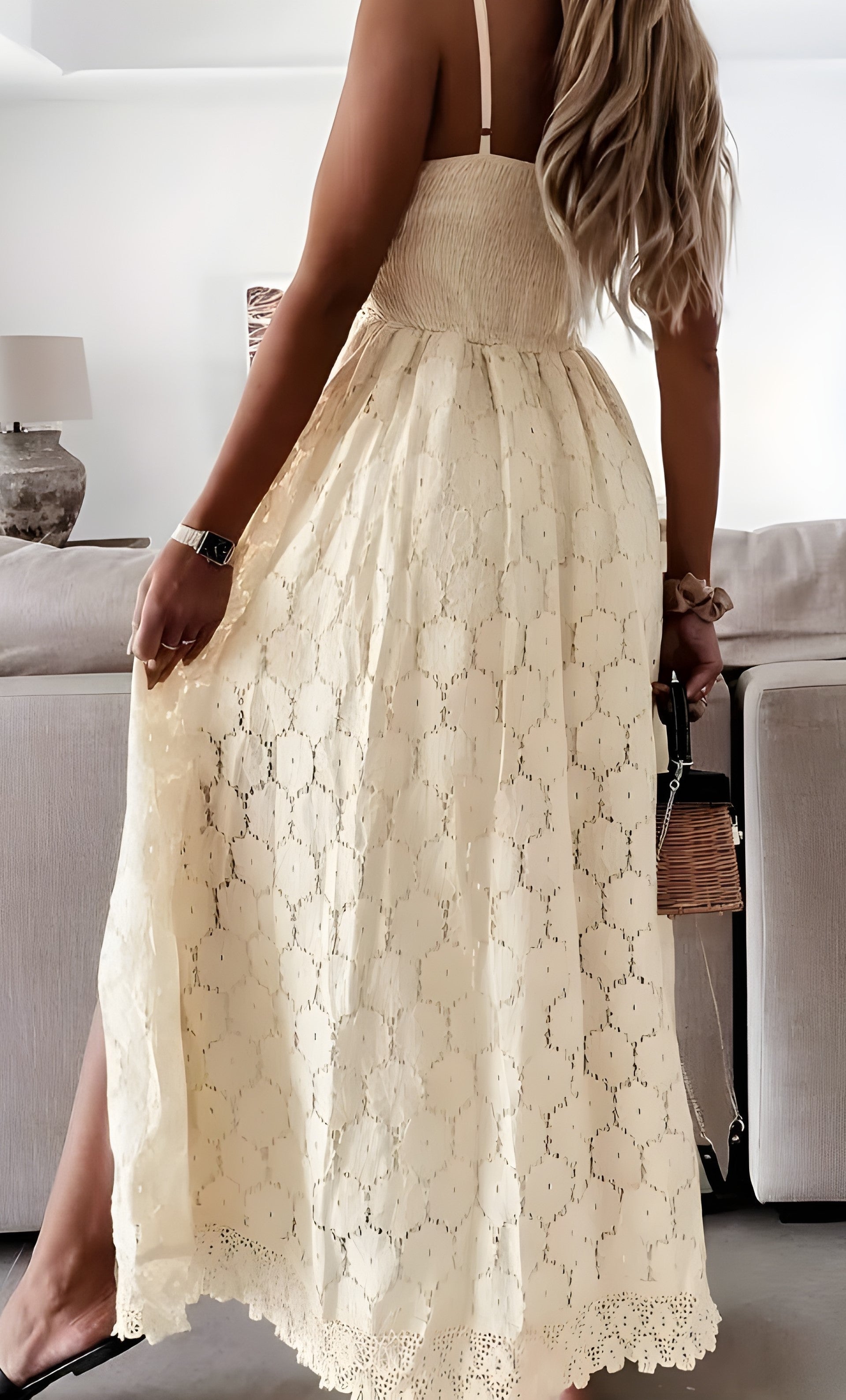 Riviera Crochet Romper Dress